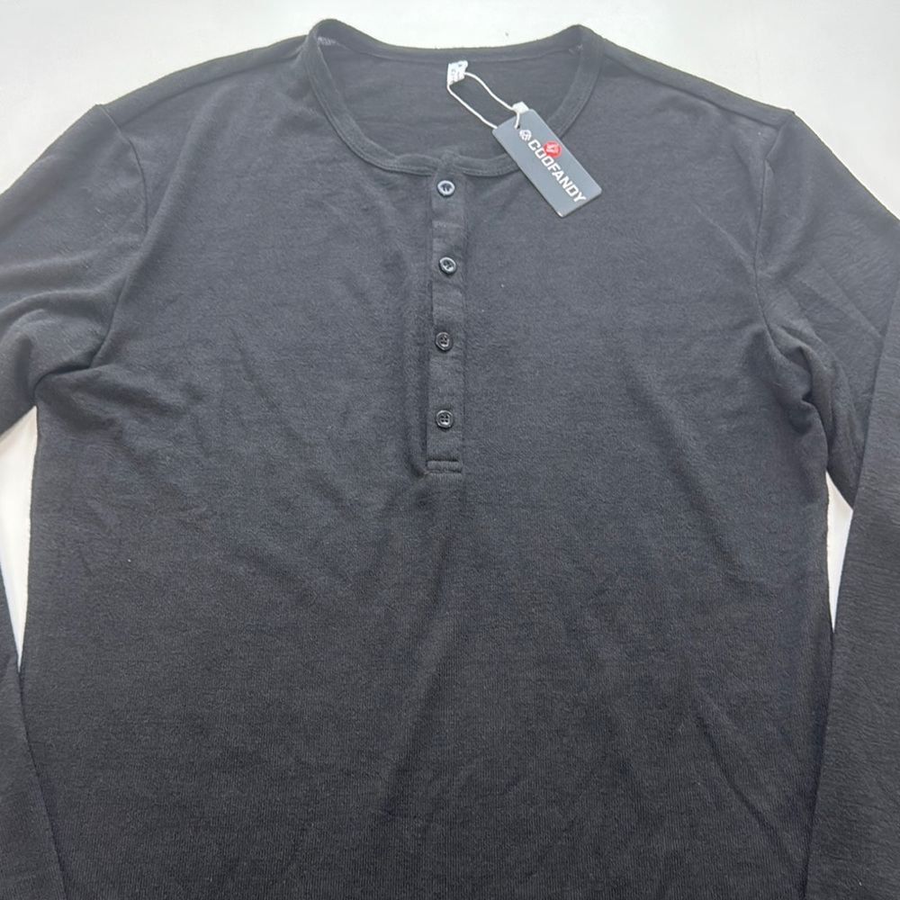 Black Long Sleeve Tee Classic Soft Knit